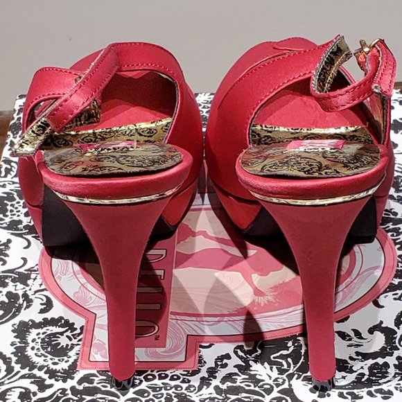Fuschia stiletto satin shoes - Picture 5 of 5